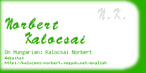 norbert kalocsai business card